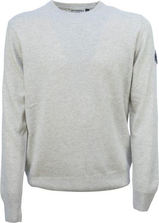 Roy Rogers Maglia girocollo in lana e cashmere - Heren - Ronde hals truien - Beige - 3XL - Wol - Truien & Vesten