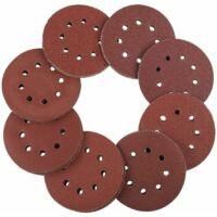 OEM Paquete De 100 Discos De Lijado Autoadhesivos Surtidos De 125 Mm, 20 Hojas De Lija Redondas (grano 60/80/100/120/240), Para Lijadoras Orbitales, Acces