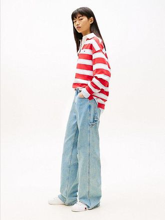 Tommy Hilfiger Mia Mid Rise Relaxed Straight Leg Carpenter Jeans