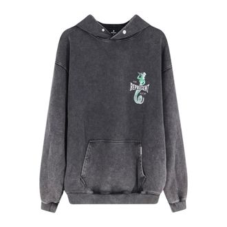 Represent Hoodies, male, Gray, Size: M Hooded Long Sleeve