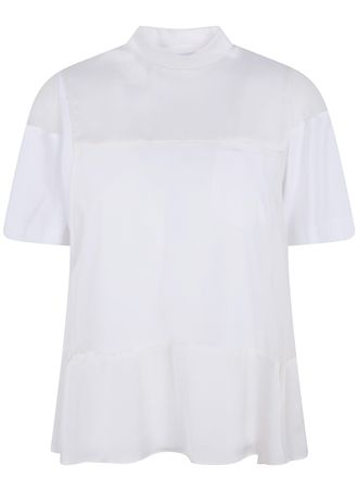sacai Satin X Cotton Jersey T-Shirt