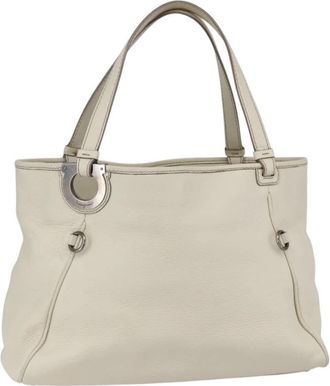 Ferragamo Vintage Tote Bag Leather Leather Tote Bag Bag (Pre-Owned)