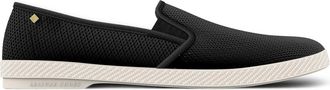 Rivieras Shoes Diamond Punched Leatherette Slip-On Loafer in Black at Nordstrom, Size 43