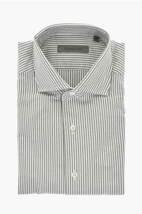 Corneliani Cotton Awning Shirt with French Collar size 38