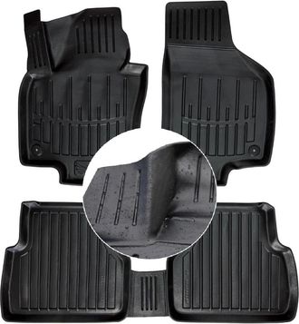 OEM Alfombrillas Y Limpiaparabrisas De Goma Vw Tiguan 1 2007-2015 Ud Channels
