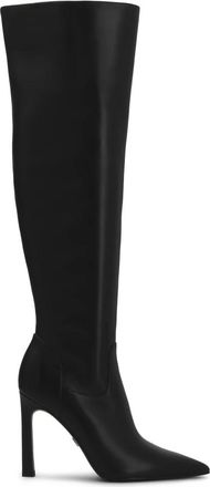 Kazar Hoge Laarzen - Dames - Over de knie laarzen - Zwart - 40 EU - Leer - Schoenen