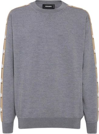 Dsquared2 Trui met logoband - Grijs