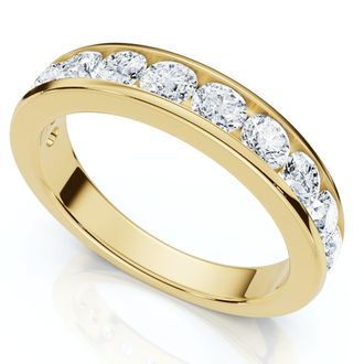 Pompeii3 1Ct Channel Set Diamond Wedding Ring 14k Gold or Platinum Lab Grown