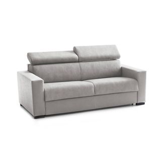 Dmora Sofa Cama Daara, Sof&aacute; De 3 Plazas, 100% Made In Italy, Sof&aacute; De Sal&oacute;n Con Apertura Giratoria, Con Reposacabezas Ajustables Y Reposabrazos Delgados, Cm 