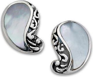 Samuel B. Mother of Pearl Paisley Stud Earrings in White at Nordstrom Rack