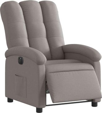 vidaXL Sill&oacute;n Reclinable El&eacute;ctrico Tela Gris Taup&eacute; Vidaxl