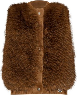 Moncler Chaleco - Jackets - Mujer - Marr&oacute;n - S