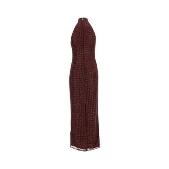 Rotate Beaded Maxi Tube Dress - female - ROTATE Birger Christensen - Party Dresses - Red - XS - Dresses