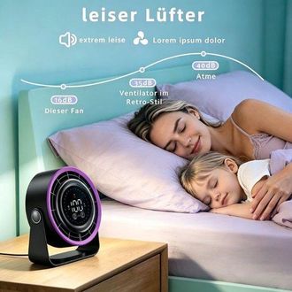 No Brand Novedad Para 2026: Ventilador De Mesa Turbo Silencioso, 3 En 1 Con Carga R&aacute;pida, Hasta 48 Horas De Autonom&iacute;a, Ventilador Usb Tipo-c Giratorio 180&deg; Par