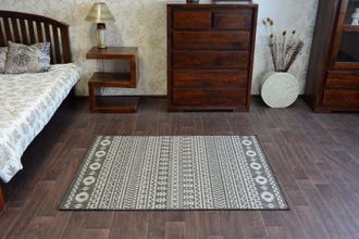 RugsX Rugsx - Alfombra De Cuerda Sisal Flat 48774/526 Hojas P&aacute;jaros Crema/rosa Pink 200x290 Cm