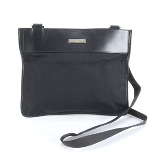 Gucci Black Leather Nylon Shoulder Bag (Pre-Owned)