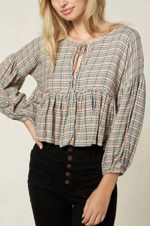 O'Neill Rosie Plaid Top In Multi