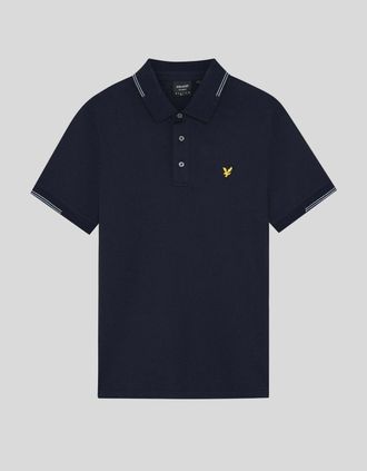 Lyle & Scott Lyle And Scott Mens Fine Cotton Tipped Polo Shirt - Black - Size: 48/Regular