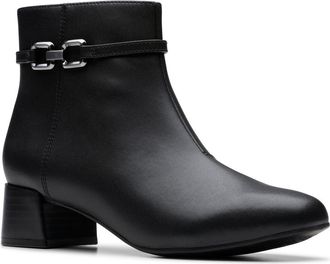 Clarks Iridessa Air Ankle Boot - Wide Width Available in Black Leather at Nordstrom Rack, Size 7.5