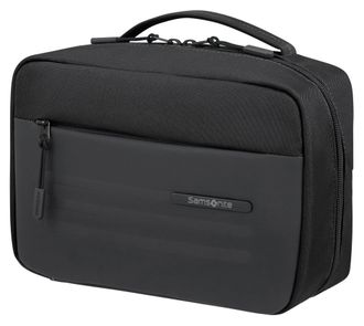 Samsonite Kulturbeutel SAMSONITE STACKD Toilet Kit, 17 cm, Damen, Gr. B/H/T: 24,3cm x 16,8cm x 9,5cm, schwarz, Polyester, Polyurethan, Taschen Kulturbeutel, Bea