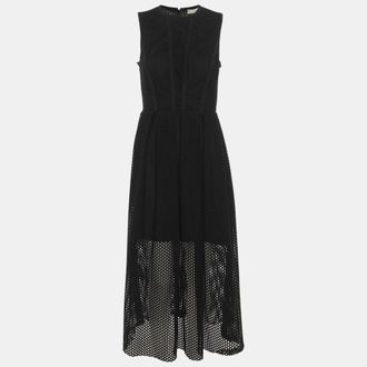 Sandro Black Knitted Midi Dress