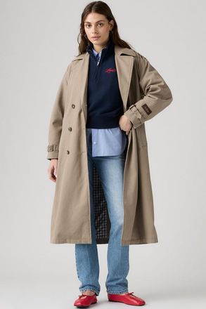 Levi's Serena Trench Coat - Mujer - XS - Crema / Fallen Rock