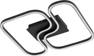 Lucande Lámpara de techo led Amiya en Negro Aluminio - Lucande