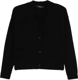 Max Mara virgin wool cardigan - women - Virgin Wool - L - Black