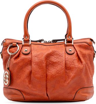 Gucci Pre-owned Womens Indy Top Handle Satchel - Bronze Leather - One Size