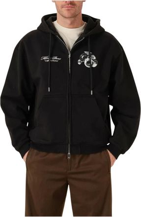 Filling Pieces Hoodies & sweatvesten, Heren, Zwart, XL, Truien Leurink Exclusives Zip Hoodie Bouquet