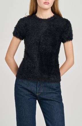 Wayf Hannah Short Sleeve Sweater in Black at Nordstrom, Size X-Small