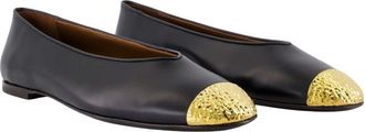 Giuseppe Zanotti Womens Punta Amanda Ballerina Black Calfskin