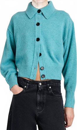 Proenza Schouler Rocio Cashmere Cardigan In Teal