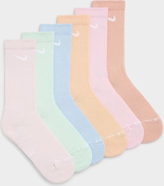 Nike Womens Everyday Elevated ribbed socks 6-pack