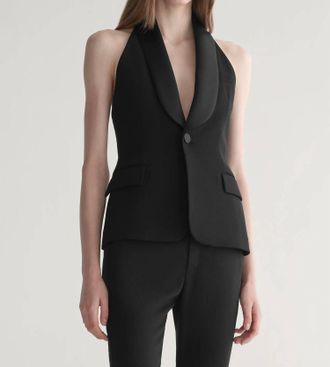 A.L.C. Payton Halter Neck Vest In Black
