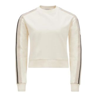 Moncler Gestreepte Gehaakte Sweatshirt Set - Dames - Sweatshirts - Beige - L - Katoen - Hoodies & sweatvesten