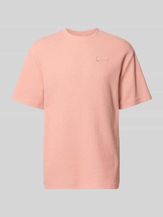 Karl Kani Oversized Fit T-Shirt mit Strukturmuster in Pink, Gr&ouml;&szlig;e XXL