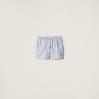 Miu Miu Striped chambray bermudas