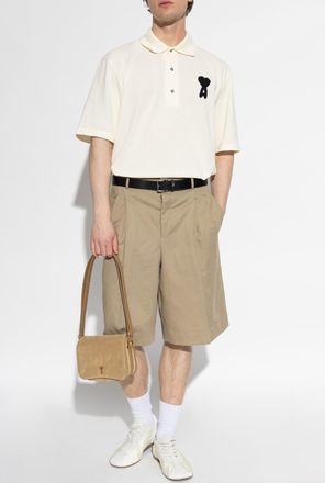 Ami Polo With Patch, Mens, Cream