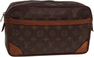 Louis Vuitton Pre-owned Tela clutches - - Pre-owned - Donna - Marrone - ONE SIZE