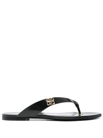 Givenchy 4G Liquid flat sandals - women - Calf Leather/Calf Leather/Calf Leather - 38.5 - Black