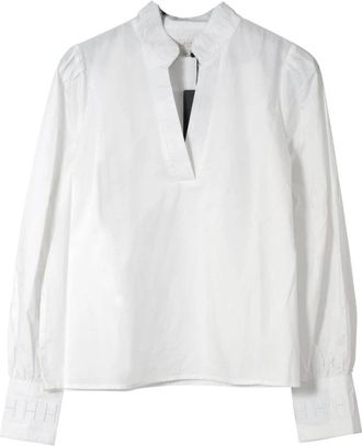 H&eacute;st Mie Blouse - Dames - Blouses - Wit - XL - Katoen - Overhemden