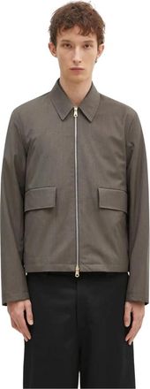 Paul Smith Zipped Wool Shirt Jacket - Heren - Zomerjassen - Bruin - XL - Wol - Jassen