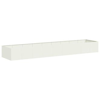 Berkfield Home Planter White 360x80x40 cm Steel | Size: 360 x 80 x 40 cm
