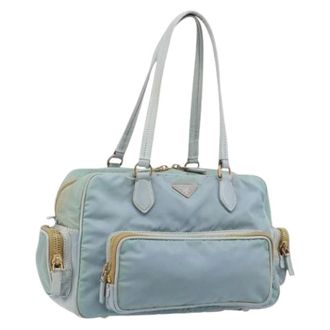 Prada Pre-owned Vintage Nylon Handtas - Dames - Vintage Handtas - Blauw - ONE Size - Nylon - Vintage