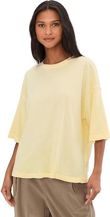 Free People We The Free Perfect Oversized T-Shirts Womens Clothing Perfect Flan : LG (Womens 12-14), Cotton