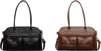 Generic Vintage womens shoulder bag made of PU leather. Fashionable clutch bag for work, leisure, travel and everyday life