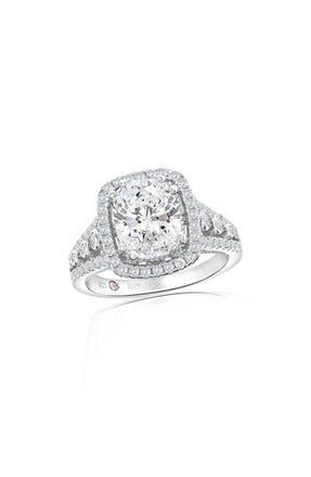Suzy Levian Cubic Zirconia Engagement Ring in White at Nordstrom Rack, Size 7.5