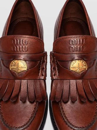 Miu Miu leather oxford shoes