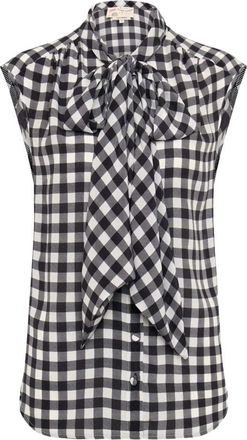 Maison Common Blusa a quadretti - Nero